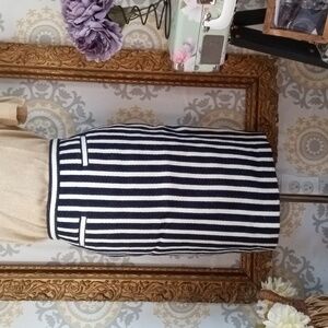 Talbots blue white stripe a-line nautical skirt small